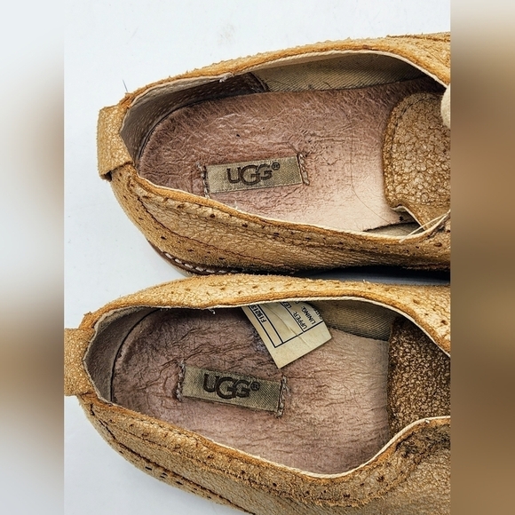 UGG CAELYN TAN SUEDE LEATHER OXFORD SHOES SIZE 7 - Picture 10 of 12